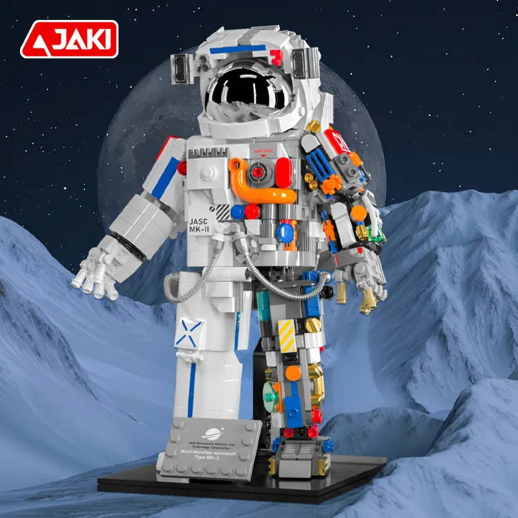 JAKI佳奇积木破晓宇航员拆解拼装玩具男孩太空航天益智六一儿童节