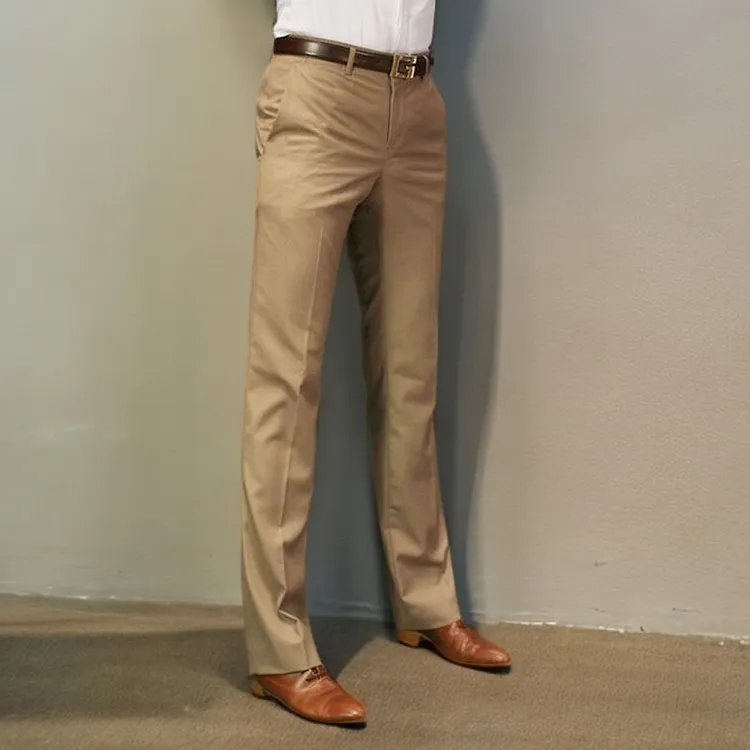 青年修身直筒西裤男商务修身垂感免烫西装裤韩版时尚百搭休闲男裤