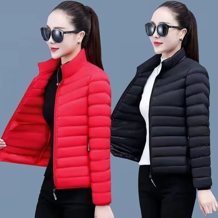 棉服女2025年新款秋冬棉袄外套女士短款韩版休闲百搭轻薄棉衣外穿