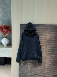 MZX 秋季全棉高克重设计感毛边磨破连帽简约卫衣 SY8332-P
