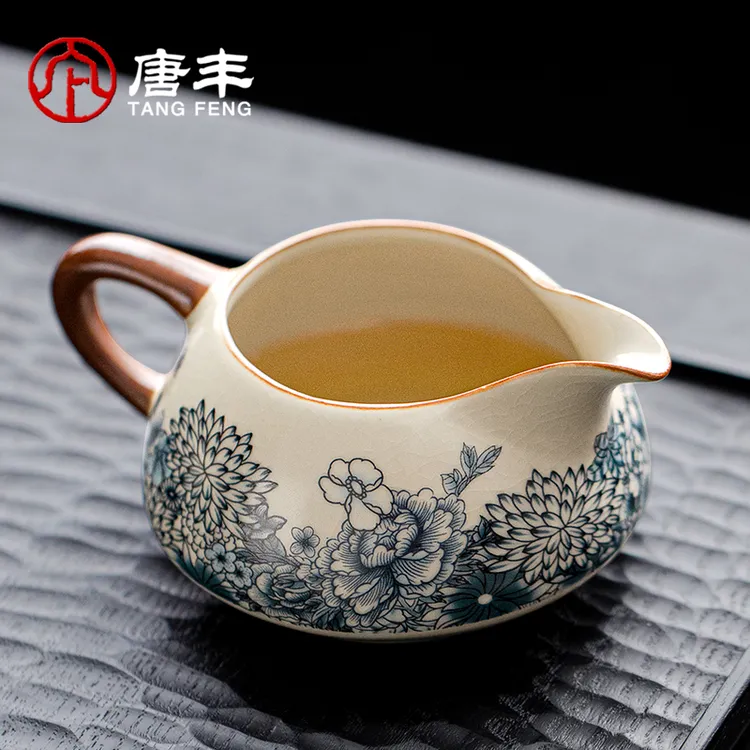 2025新款汝窑石瓢公道杯单个家用办公分茶器大容量防烫公道杯