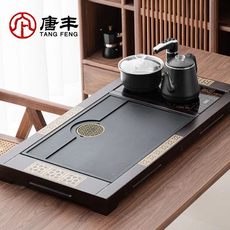 唐丰2025新款茶盘烧水壶一体全自动家用茶盘高端单独石茶台茶托盘