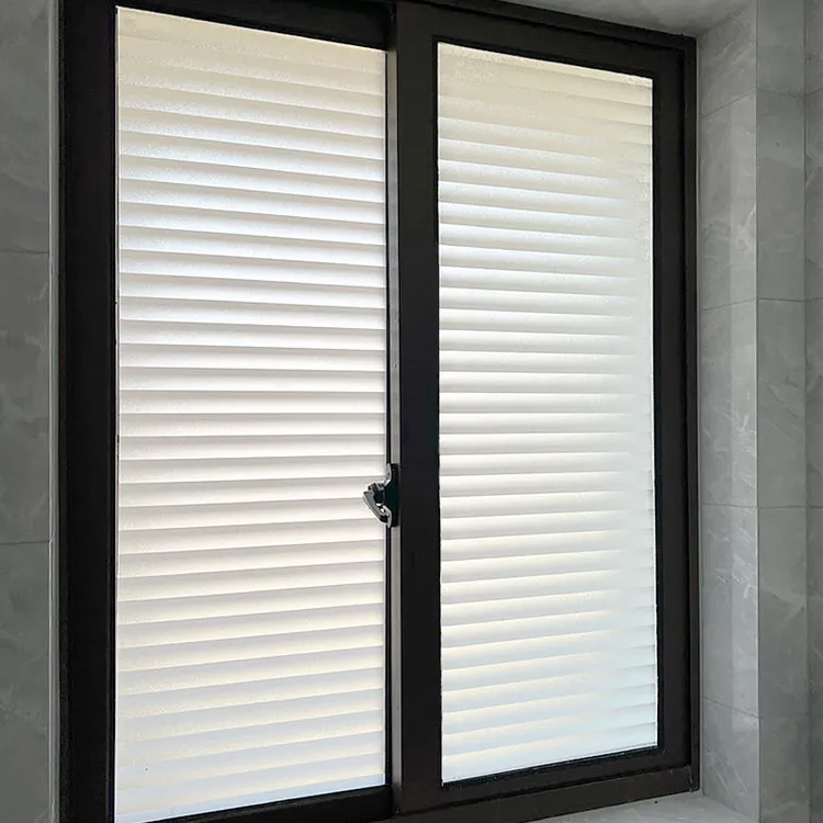 仿百叶磨砂玻璃贴透光不透明卫生间窗户贴纸窗贴防窥视贴膜防窥