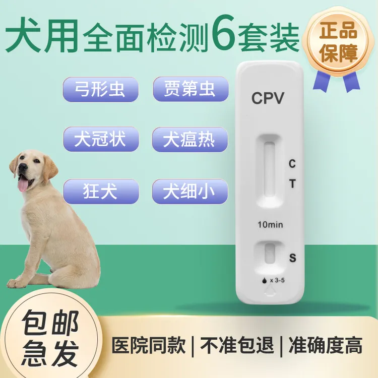 狗细小犬瘟测试纸犬细小检测卡犬瘟试纸狗狗冠状测试纸冠状试剂盒