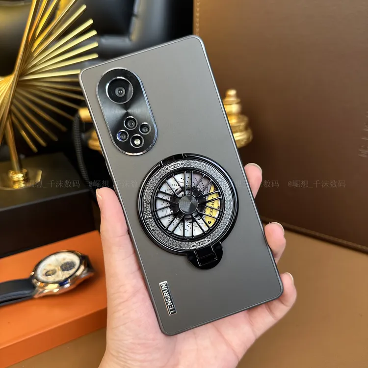 【新款冰感磨砂+解压陀螺支架】适用华为Hi Nova9手机壳防摔肤感