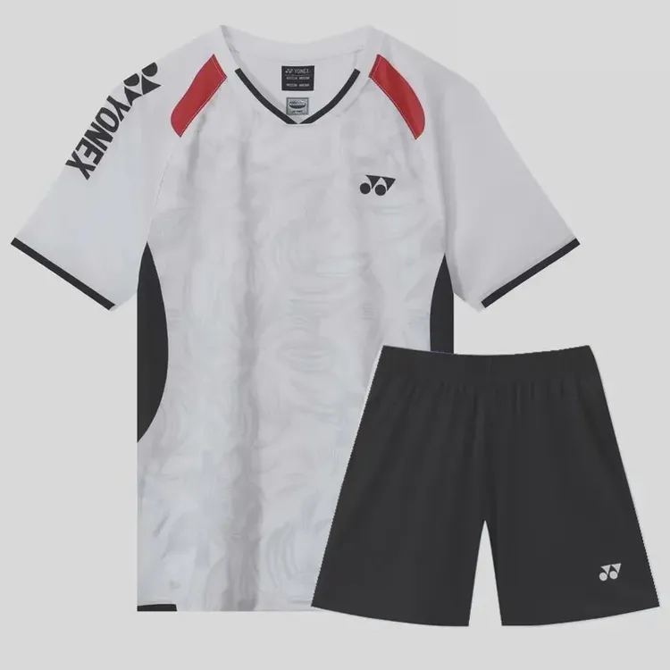 夏季新款羽毛球服男女速干短袖上衣比赛训练运动服套装团购定制