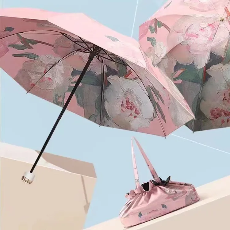 【新款双层晴雨伞】双面双花两用伞防晒防紫外线太阳伞女生颜值雨伞