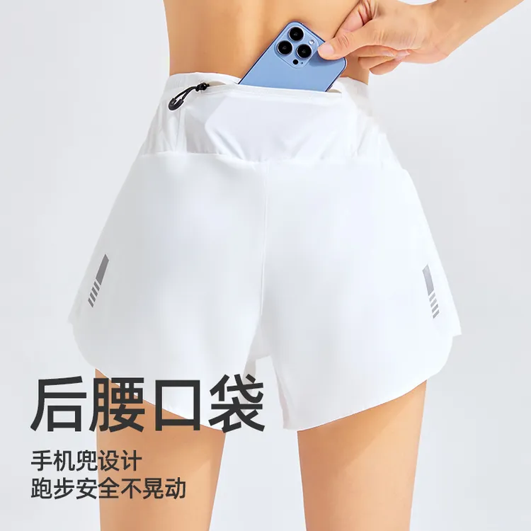 (五个口袋)DYISE运动短裤透气排汗速干防走光健身跑步裤23006高腰商品图