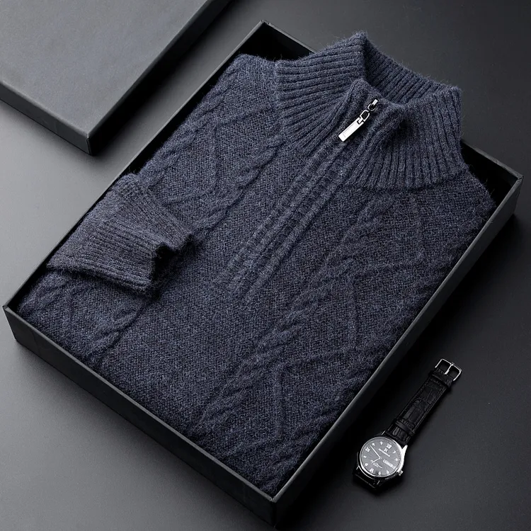 【可机洗】套头纯色毛衣保暖打底休闲长袖冬季秋冬商务男士针织衫