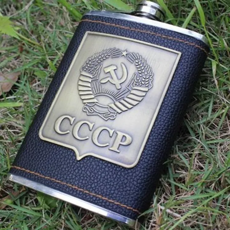 俄罗斯不锈钢酒壶户外随身酒壶家用便携小扁1两壶1/2/3斤水瓶迷你商品图