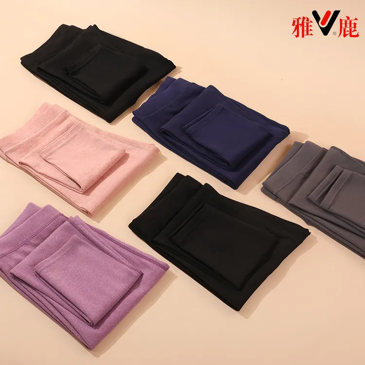 【新款福利】雅鹿/V2025款男女款双面磨毛AB面德绒保暖秋裤