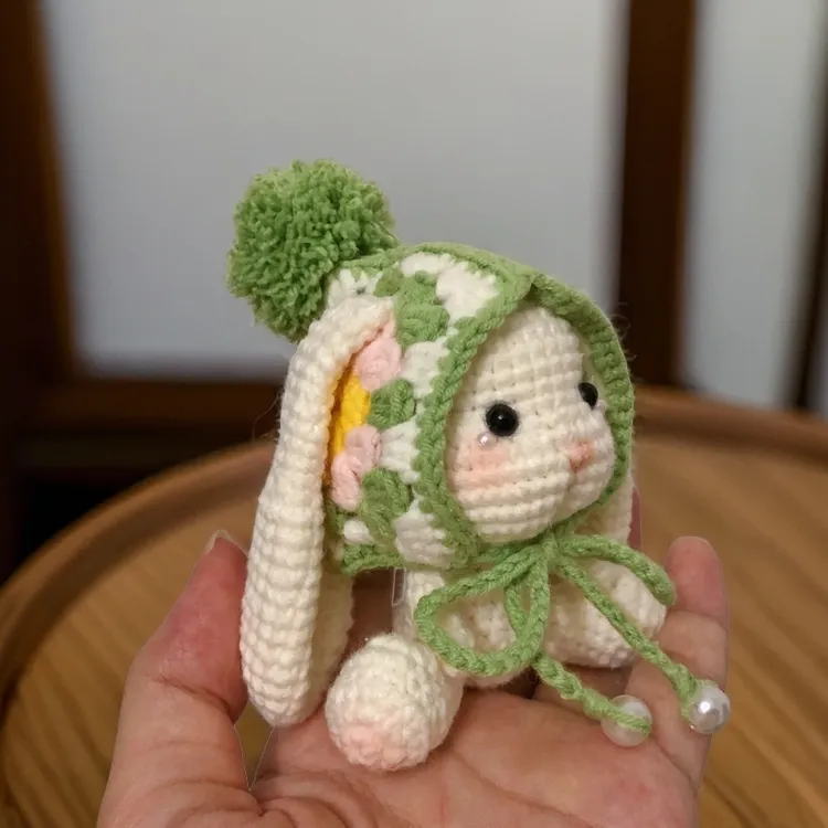 diy手工编织玩偶钩织diy材料包针织兔子娃娃可爱挂件潮制作定制