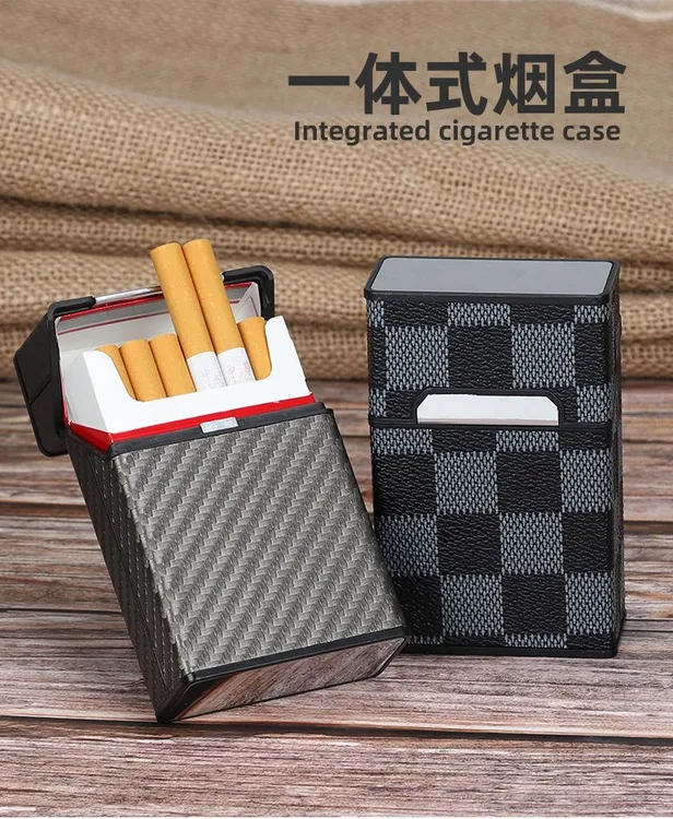 烟盒男士专用新款防汗防压皮革铝合金翻盖软硬通用便携创意烟盒