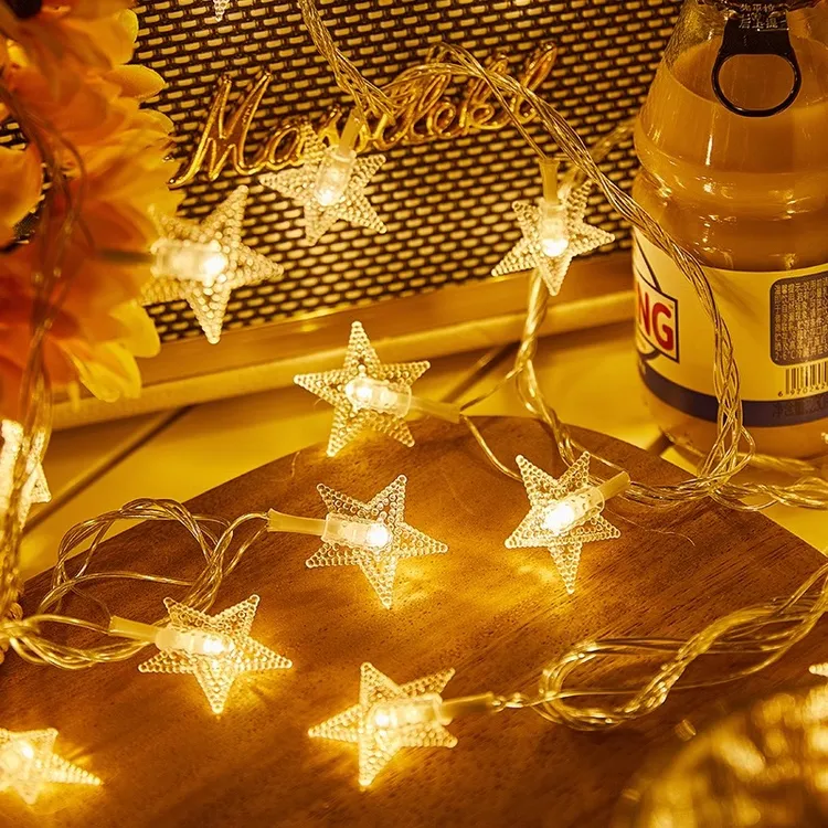 宿舍氛围灯led星星灯摆摊夜市装饰生日小彩灯闪灯串灯带生日布置