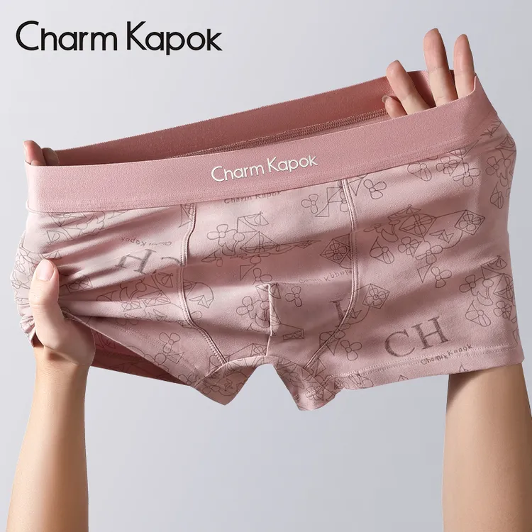 CharmKapok男士内裤2026新款纯棉100%全棉裆抗菌四角平角短裤正品商品图