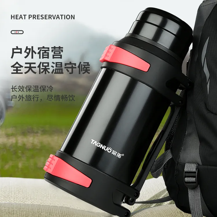 户外旅游车载大容量便携工地超大保温壶304不锈钢热水瓶保温水壶