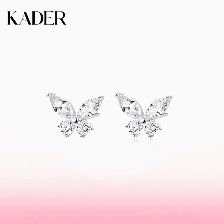 KADER/卡蒂罗 925银耳饰 心动蝴蝶耳钉经典百搭精致小众百搭商品图
