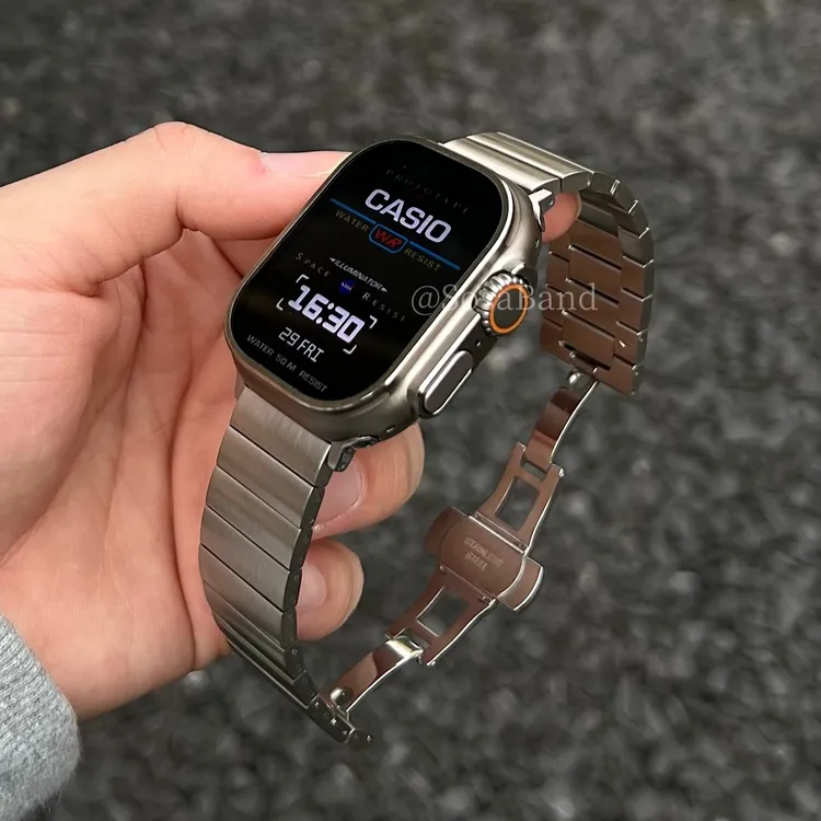 SosaBand复古一珠金属蝴蝶适用苹果S11手表带10AppleWatchultra3i