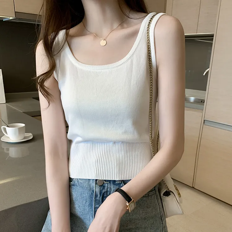 2025新款修身显瘦短款韩版小心机外穿内搭针织小吊带背心女装