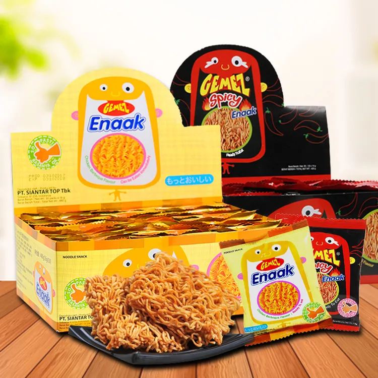 GEMEZ印尼进口网红小鸡面烧烤火辣牛肉口味酥脆零食干脆面