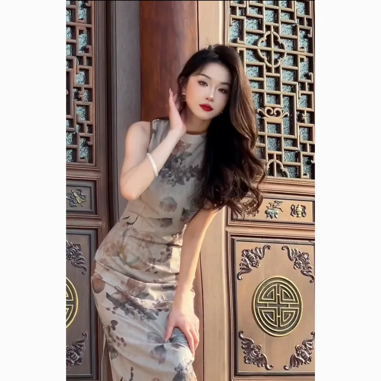 裁一2025新品晕染旗袍连衣裙23-73