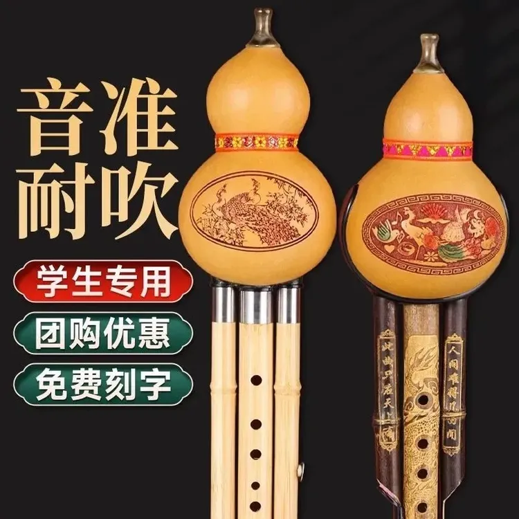 葫芦丝乐器初学者小学生c调降b调儿童专用防摔7孔紫竹专业演奏