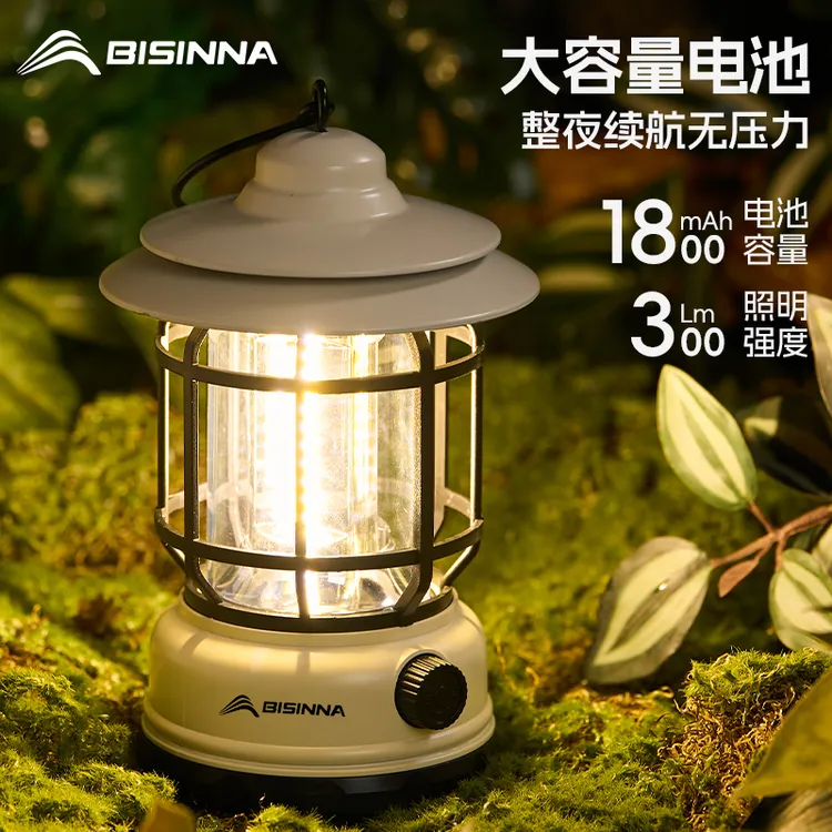 北山狼露营灯超长续航户外马灯野营灯复古氛围灯充电款防水帐篷灯