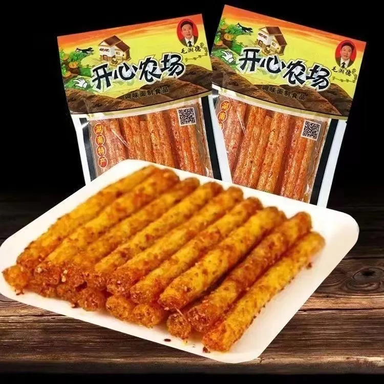 毛湘德开心农场辣条调味面制品辣片怀旧年小时候零食小吃小食品