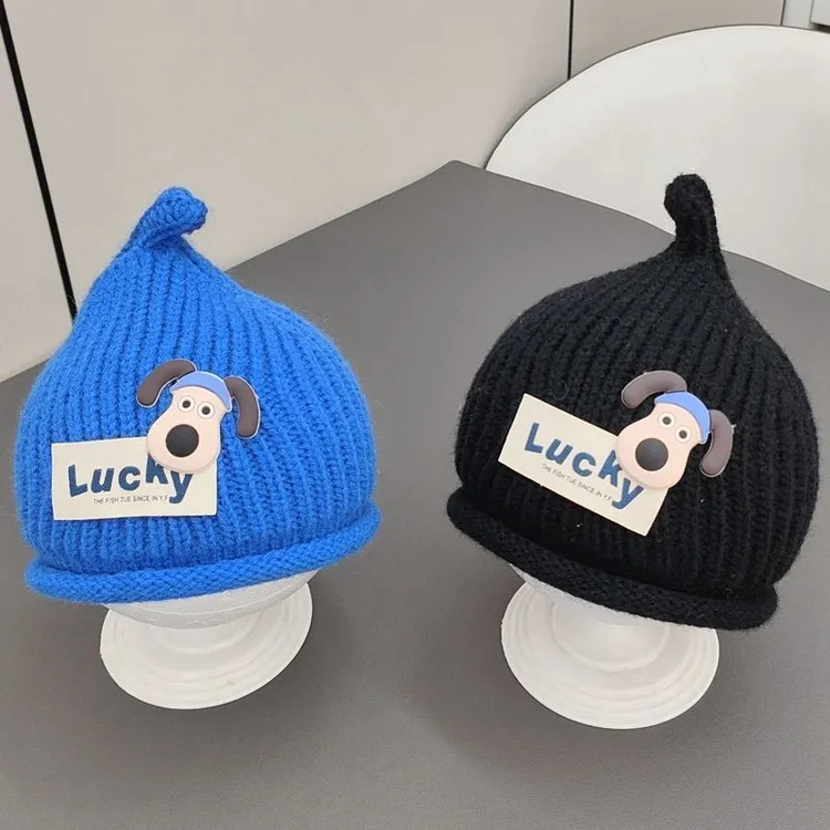 婴幼儿帽子秋冬季可爱超萌奶嘴帽男女宝宝毛线帽保暖防风针织帽冬