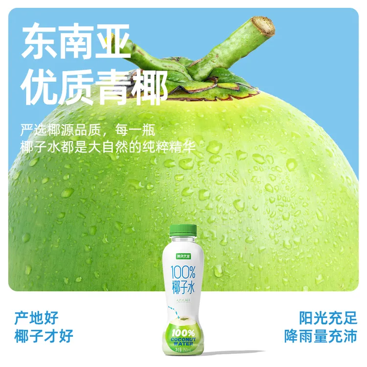 植物宇宙100%纯椰子水NFC果汁椰青椰子水电解质椰子鸡火锅饮料
