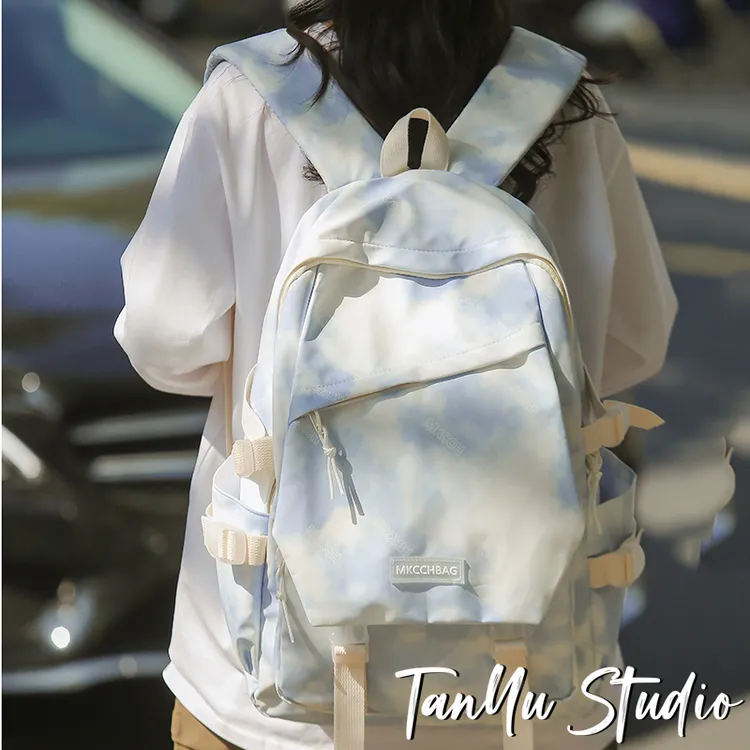 探屿百搭高中生双肩书包女小学生2025新款初中生高中学生大学生包