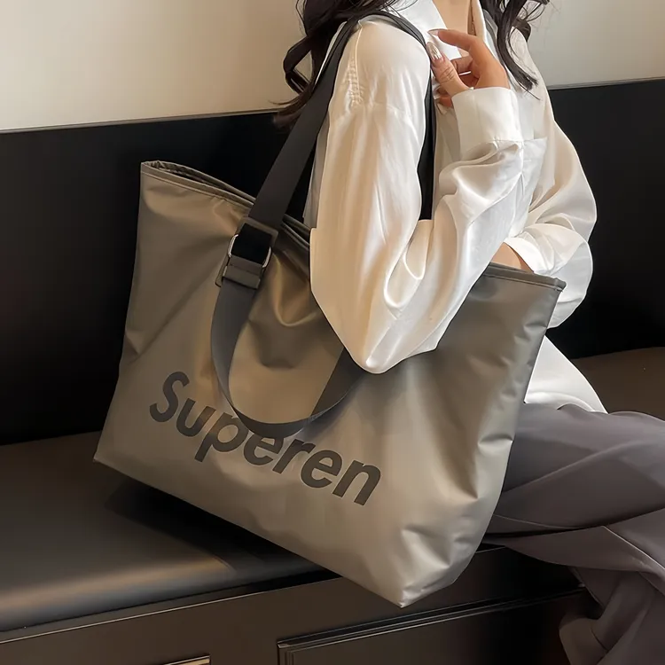 探屿短途旅行包女手提简约大容量旅游轻便防泼水单肩包运动健身包