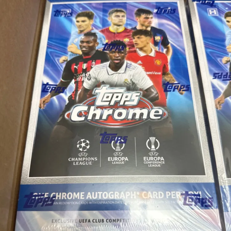 2022-23 欧冠 chrome topps 足球 球星卡盲盒 拆包 拆盒