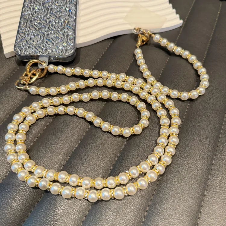 轻奢短款挂链手机挂绳时尚小香风长款斜挎挂脖背绳链手提手腕挂饰