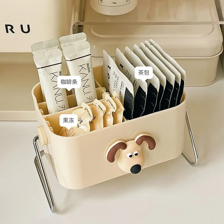 茶包收纳盒小分格办公桌胶囊咖啡收纳架桌面置物架茶叶零食茶水间