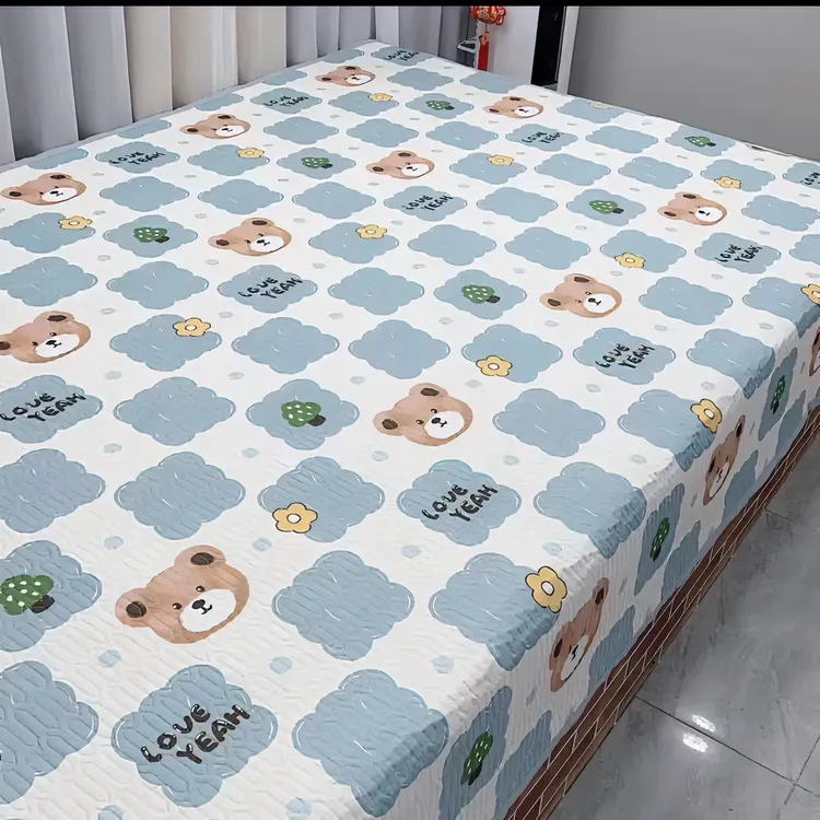 2025四季热销田园榻榻米床单炕单加厚大床双面加棉防滑可机洗炕盖