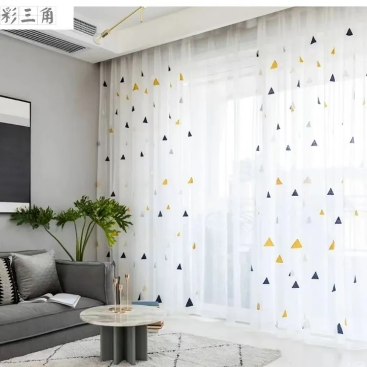 窗纱帘门帘成品防蚊简约现代网纱帘透气防尘品质绣花飘逸网纱