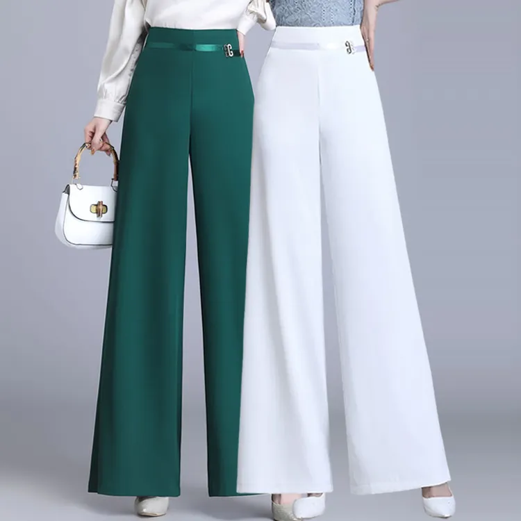 阔腿裤女长裤2024夏季新款薄款高腰垂感甩裤舞蹈裤宽松气质阔脚裤