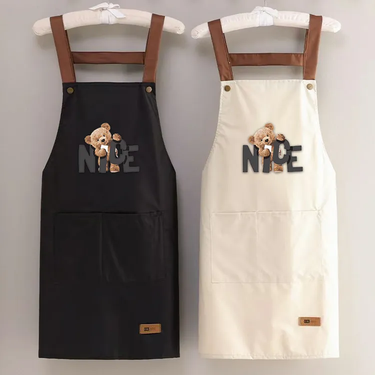 【新疆包邮】新款情侣厨房成人时尚防水防油围裙工作服家用洋气做饭