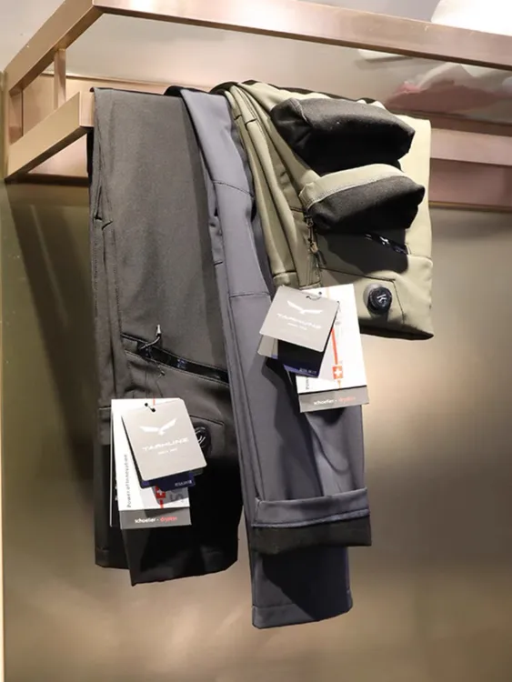 私渠品牌订单！科技旋转纽扣冬季三防软壳裤男士保暖加绒休闲裤