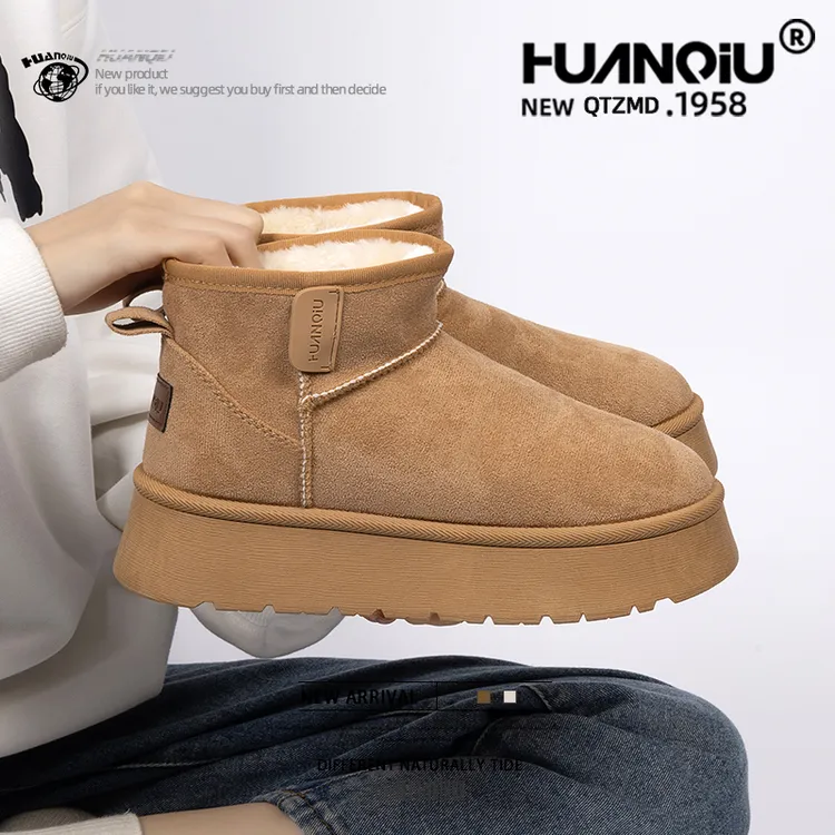 环球加绒保暖雪地靴女2025新款爆款冬季户外加厚棉鞋时尚百搭女鞋