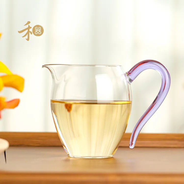 禾器晶彩怡然茶海手工公道杯高硼硅耐热玻璃 容量；330ml