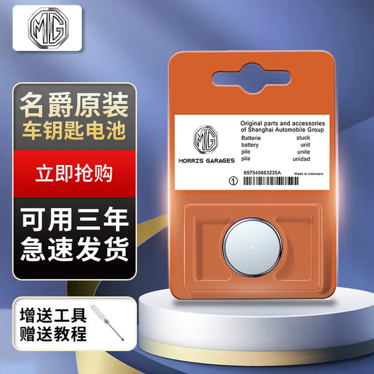 名爵原装汽车钥匙电池mg3 5 6 7锐腾zs锐行gt三gs mggs六进口2032