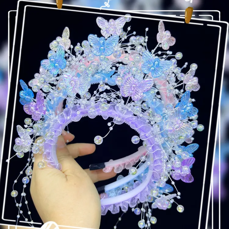 有文精选 炫彩簪花仙子发箍手工DIY制作材料包 含全部材料