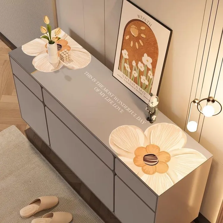 硅藻泥玄关鞋柜垫台面保护垫餐边柜桌垫高级感吸水防滑电视柜桌布