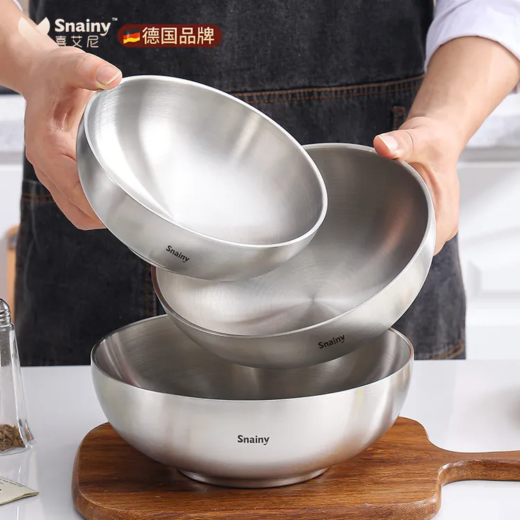 不锈钢碗304食品级双层防烫大号汤碗家用拉面螺蛳粉面碗面馆专用