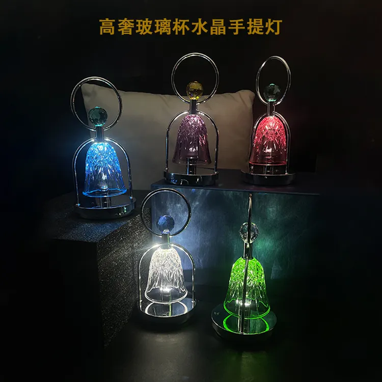 usb轻奢创意高级感花纹埃及施华洛水晶触摸充电台灯氛围感床头柜