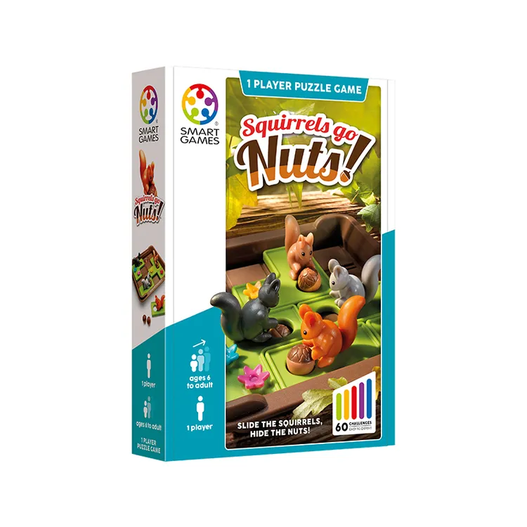 SmartGames疯狂松鼠6岁+趣味华容道路径规划进口儿童益智玩具 