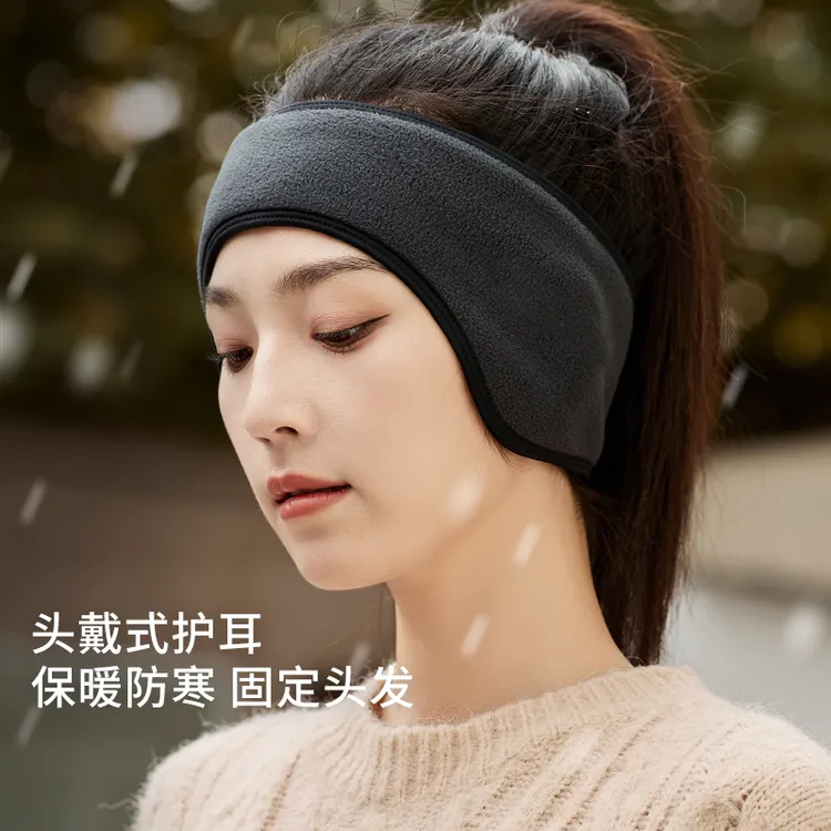 冬季户外跑步运动头带发带护耳罩额头保暖防风骑行男女头盔内衬帽