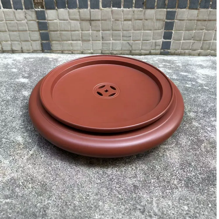 摩苏章金权茶盘手拉手工制作潮州朱泥茶盘泡台干泡台高档家用简约